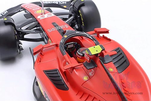 Bburago - Ferrari SF-23 #55 Carlos Sainz with Driver Formula One F1 World Championship (2023) (1/24 scale diecast model car, Red) 18-26808/55
