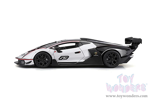 BBurago - Lamborghini Essenza SCV12 #63 (1/24 scale diecast model car, White/Black) 18-28023