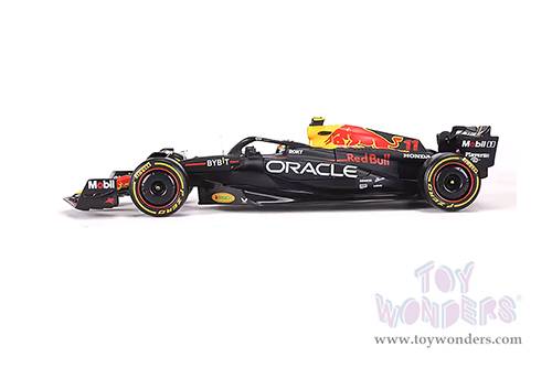 Bburago - Oracle Red Bull Racing RB19 #11 Sergio Pérez with Driver Formula One F1 "Construtors' Champion" (2023) (1/24 scale diecast model car, Black) 18-28030/11
