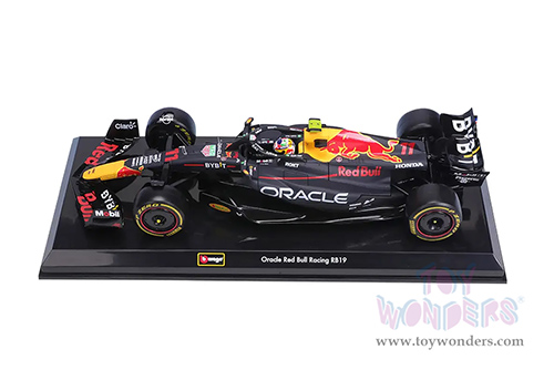 Bburago - Oracle Red Bull Racing RB19 #11 Sergio Pérez with Driver Formula One F1 "Construtors' Champion" (2023) (1/24 scale diecast model car, Black) 18-28030/11
