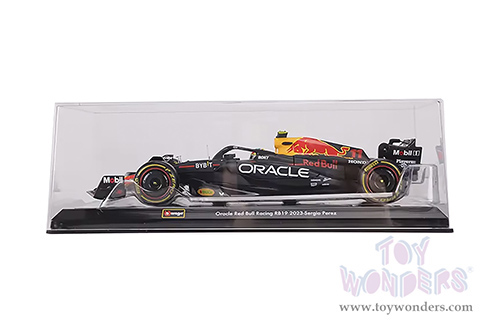 Bburago - Oracle Red Bull Racing RB19 #11 Sergio Pérez with Driver Formula One F1 "Construtors' Champion" (2023) (1/24 scale diecast model car, Black) 18-28030/11