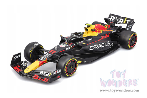 Bburago - Oracle Red Bull Racing RB19 #11 Sergio Pérez Formula One F1 (2023) with Driver Figure (1/24 scale diecast model car, Black) 18-28036/11