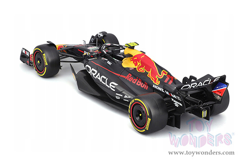 Bburago - Oracle Red Bull Racing RB19 #11 Sergio Pérez Formula One F1 (2023) with Driver Figure (1/24 scale diecast model car, Black) 18-28036/11