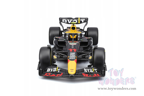 Bburago - Oracle Red Bull Racing RB19 #11 Sergio Pérez Formula One F1 (2023) with Driver Figure (1/24 scale diecast model car, Black) 18-28036/11