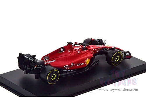 Bburago Formula Racing - Ferrari F1-75 #16 Charles Leclerc with Driver Formula One F1 Italian GP (2022) (1/43 scale diecast model car, Red) 18-36831/LEC