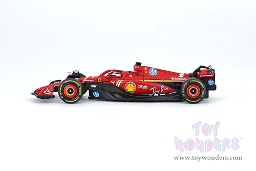 Bburago Formula Racing - Ferrari SF-24 #16 Charles Leclerc with Driver Formula One F1 Scuderia Ferrari (2024) (1/43 scale diecast model car, Red) 18-36843/16