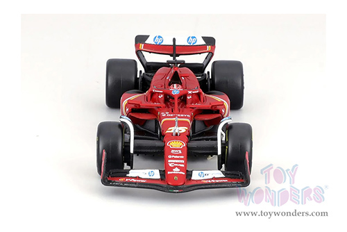 Bburago Formula Racing - Ferrari SF-24 #16 Charles Leclerc with Driver Formula One F1 Scuderia Ferrari (2024) (1/43 scale diecast model car, Red) 18-36843/16
