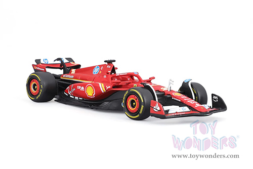 BBurago Ferrari Racing - Ferrari SF24 #16 Charles Leclerc Formula One F1 Car (2024) (1/43 scale diecast model car, Matte Red) 18-36844/16
