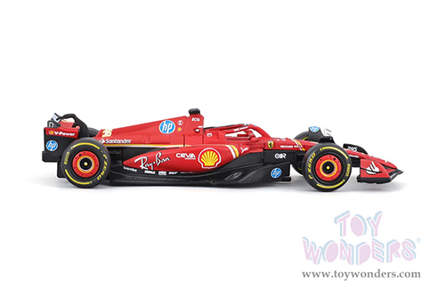 BBurago Ferrari Racing - Ferrari SF24 #16 Charles Leclerc Formula One F1 Car (2024) (1/43 scale diecast model car, Matte Red) 18-36844/16