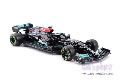 BBurago - Mercedes AMG F1 W12 E Performance Formula 1 (2021) (1/43 scale diecast model car, Silver/Turquoise) 18-38038HAMI