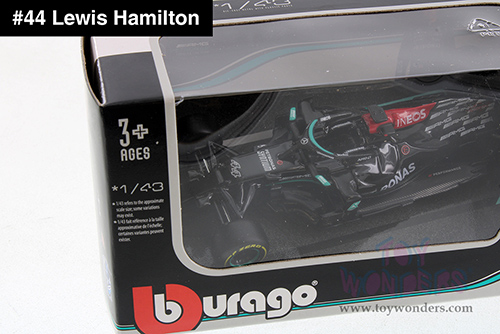 BBurago - Mercedes AMG F1 W12 E Performance Formula 1 (2021) (1/43 scale diecast model car, Silver/Turquoise) 18-38038HAMI