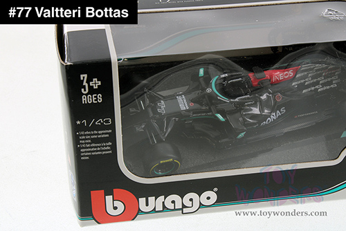 BBurago - Mercedes AMG F1 W12 E Performance Formula 1 (2021) (1/43 scale diecast model car, Silver/Turquoise) 18-38038HAMI