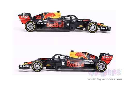 BBurago - Aston Martin Red Bull Racing RB16 #33 Max Verstappen Formula One F1 (2020) (1/43 scale diecast model car, Black) 18-38052VERS