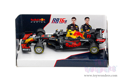 BBurago - Honda Red Bull Racing RB16 #11 Sergio Perez Formula One F1 (2021) (1/43 scale diecast model car, Black) 18-38055PERE