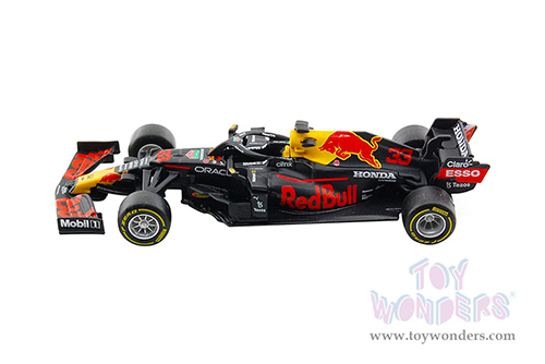 BBurago - Honda Red Bull Racing RB16 #33 Max Verstappen Formula One F1 (2021) (1/43 scale diecast model car, Black) 18-38055VERS