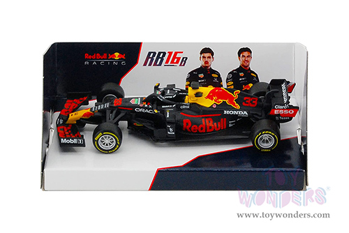 BBurago - Honda Red Bull Racing RB16 #33 Max Verstappen Formula One F1 (2021) (1/43 scale diecast model car, Black) 18-38055VERS