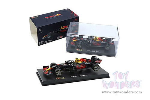 BBurago - Honda Red Bull Racing RB16 #11 Sergio Perez Formula One F1 (2021) with driver (1/43 scale diecast model car, Black) 18-38056PERE