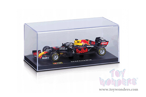 BBurago - Honda Red Bull Racing RB16 #33 Max Verstappen Formula One F1 (2021) with driver (1/43 scale diecast model car, Black) 18-38056VERS