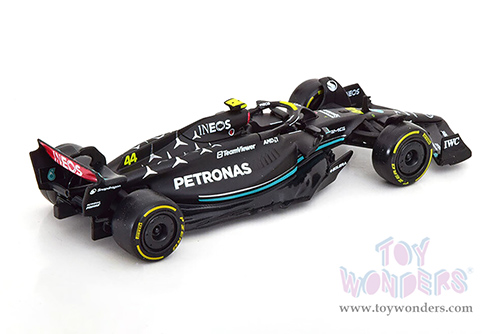 Bburago Formula Racing - Mercedes AMG Petronas F1 Team #44 Lewis Hamilton Formula One F1 W14 E Performance (2023) (1/43 scale diecast model car, Black) 18-38080/44