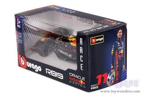 Bburago - Oracle Red Bull Racing RB19 #11 Sergio Perez Formula One F1 (2023) (1/43 scale diecast model car, Black) 18-38082/11