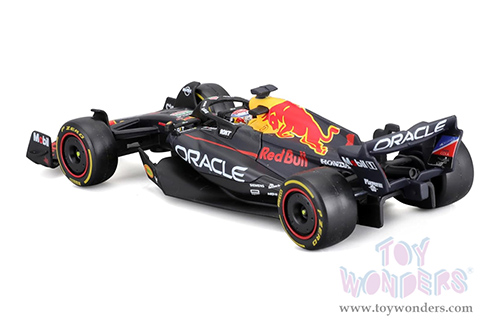 Bburago - Oracle Red Bull Racing RB19 #1 Max Verstappen with Driver Formula One F1 (2023) (1/43 scale diecast model car, Black) 18-38083/1