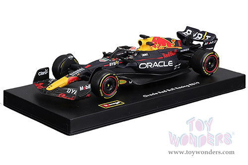 Bburago - Oracle Red Bull Racing RB19 #1 Max Verstappen with Driver Formula One F1 (2023) (1/43 scale diecast model car, Black) 18-38083/1