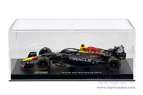 Bburago - Oracle Red Bull Racing RB19 #1 Max Verstappen with Driver Formula One F1 (2023) (1/43 scale diecast model car, Black) 18-38083/1
