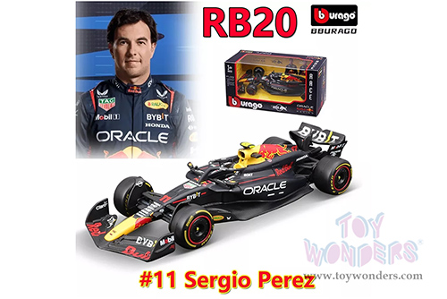 Bburago - Oracle Red Bull Racing RB20 #11 Sergio Pérez Formula One F1 (2024) (1/43 scale diecast model car, Black) 18-38097/11