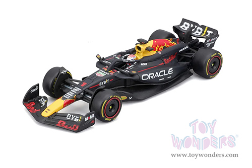 Bburago - Oracle Red Bull Racing RB20 #1 Max Verstappen with Driver Formula One F1 (2024) (1/43 scale diecast model car, Black) 18-38098/1