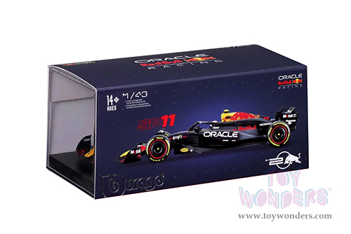 Bburago - Oracle Red Bull Racing RB20 #11 Sergio Perez with Driver Formula One F1 (2024) (1/43 scale diecast model car, Black) 18-38098/11