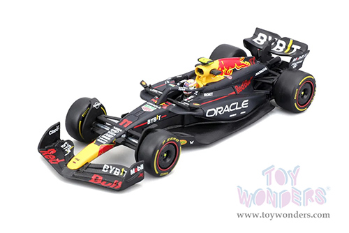 Bburago - Oracle Red Bull Racing RB20 #11 Sergio Perez with Driver Formula One F1 (2024) (1/43 scale diecast model car, Black) 18-38098/11