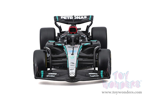 Bburago Formula Racing - Mercedes AMG Petronas F1 Team #63 George Russell Formula One F1 W15 E Performance (2024) (1/43 scale diecast model car, Black) 18-38208/63