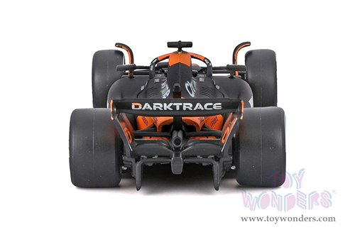 Bburago Formula Racing - McLaren F1 Team #81 Oscar Piastri with Driver "OKX" Formula One F1 Miami GP (2024) (1/43 scale diecast model car, Black/Orange) 18-38215/81