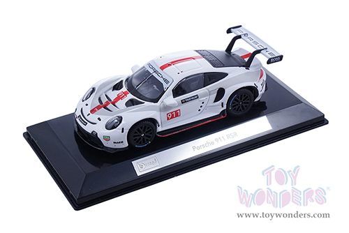 BBurago Race - Porsche 911 RSR (2019, 1/43 scale diecast model car, White) 18-38302