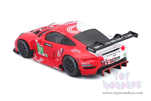 BBurago Race - Porsche 911 RSR #91 Lemans (2020, 1/43 scale diecast model car, White/Red) 18-38308/91