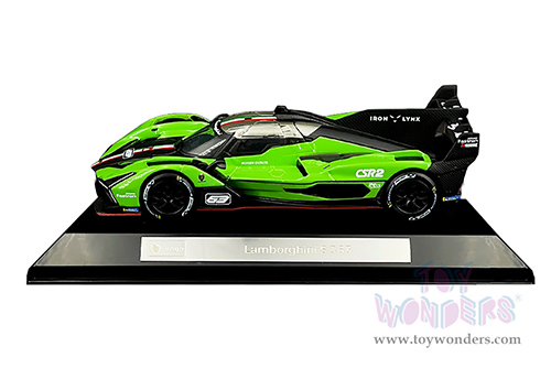 BBurago Race - Lamborghini SC63 #63 IMSA SportsCar 2024 (1/43 scale diecast model car, Green) 18-38315