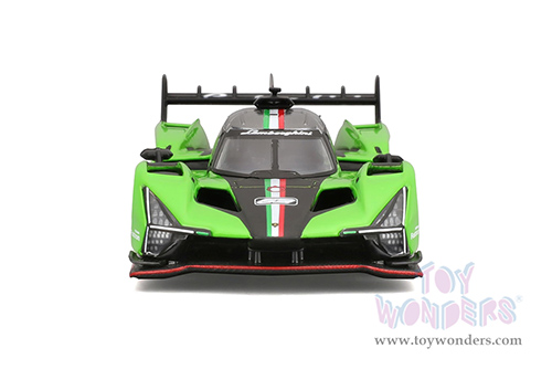 BBurago Race - Lamborghini SC63 #63 IMSA SportsCar 2024 (1/43 scale diecast model car, Green) 18-38315