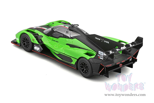BBurago Race - Lamborghini SC63 #63 IMSA SportsCar 2024 (1/43 scale diecast model car, Green) 18-38315