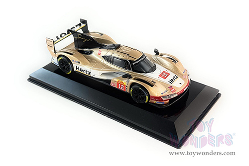 BBurago Race - Porsche 963 #12 Callum Ilott - Will Stevens - Norman Nato "Hertz Team Jota" Hypercar Team Winner "FIA World Endurance Championship" 2024 (1/43 scale diecast model car, Gold/White) 18-38317/12