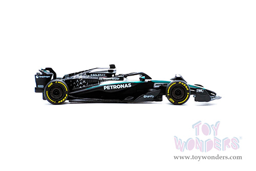 BBurago Formula Racing - Mercedes AMG Petronas W16 #63 George Russell Formula One F1 (2025) (1/64 scale diecast model car, Black/Gray) 18-58002/63