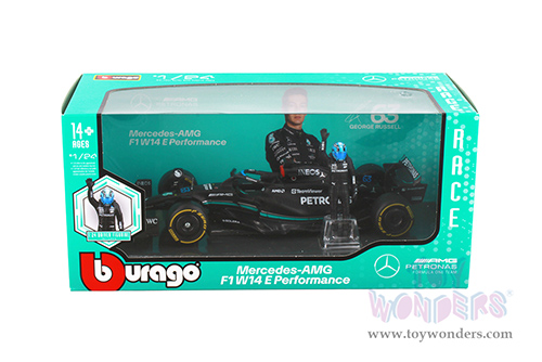 Bburago Formula Racing - Formula One F1 Assorted Racing Cars with Driver Figures (1/24 scale diecast model car, Asstd.) 18-60061