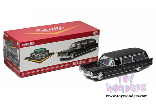 Greenlight Precision Collection - Cadillac S&S Limousine Hardtop (1966, 1/18 scale diecast model car, Black) 18002
