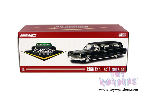 Greenlight Precision Collection - Cadillac S&S Limousine Hardtop (1966, 1/18 scale diecast model car, Black) 18002