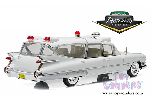 Greenlight Precision Collection - Cadillac Ambulance Hardtop (1959, 1/18 scale diecast model car, White) 18004