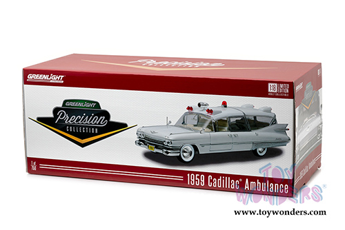 Greenlight Precision Collection - Cadillac Ambulance Hardtop (1959, 1/18 scale diecast model car, White) 18004