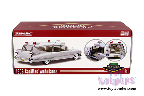Greenlight Precision Collection - Cadillac Ambulance Hardtop (1959, 1/18 scale diecast model car, White) 18004
