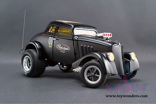 Acme - Pork Chop's Willys Gasser Jailbreak (1933, 1/18 scale diecast model car, Black) 1800907