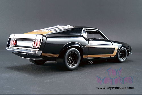 Acme - Ford Trans Am Mustang Boss 302 Hardtop Smokey Yunick (1969, 1/18 scale diecast model car, Black w/Orange) 1801816