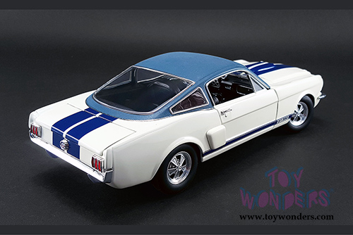 Acme - Shelby&reg; GT350&reg; Prototype with Vinyl Top (1966, 1/18 scale diecast model car, White w/Blue stripes) 1801818