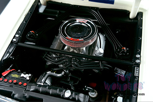 Acme - Shelby&reg; GT350&reg; Prototype with Vinyl Top (1966, 1/18 scale diecast model car, White w/Blue stripes) 1801818